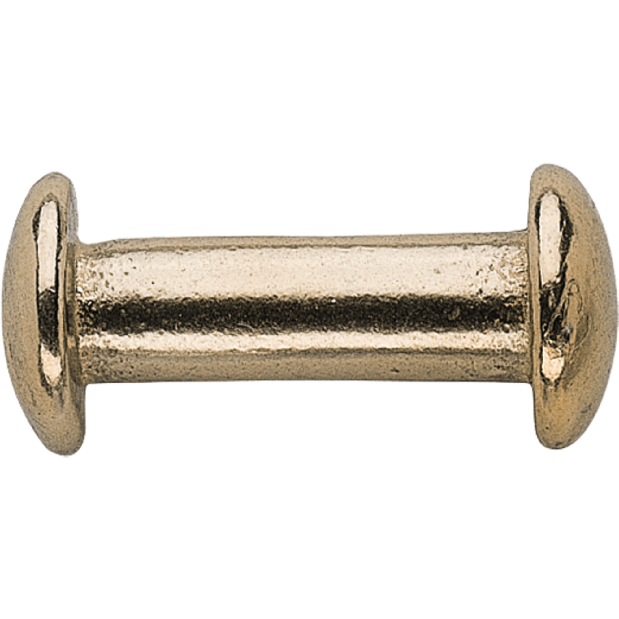 Knebel für Halfter, schwer - Messing poliert, lichte Weite 25 mm