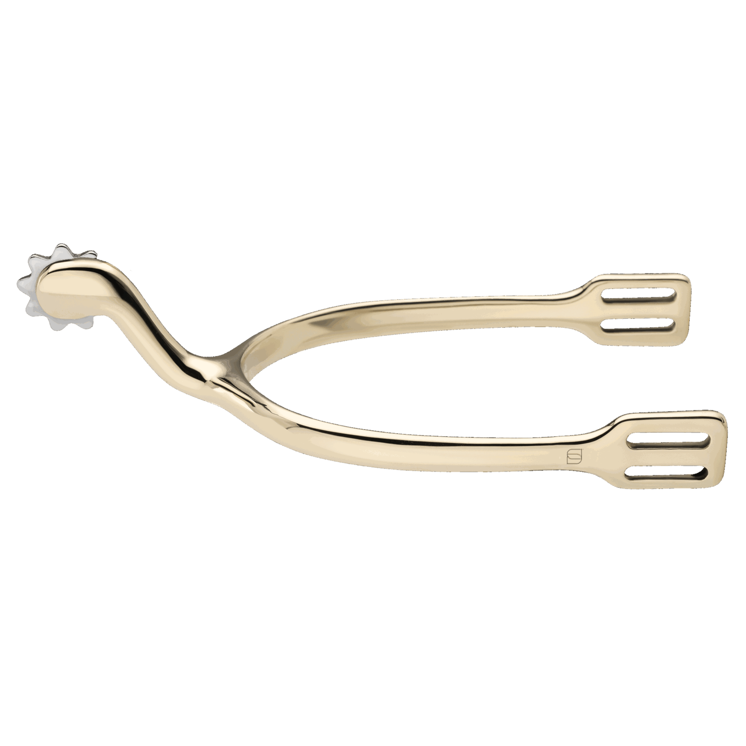 Schwanenhals Sporen - Argentan handpoliert, 45 mm, mit Sonnenrad