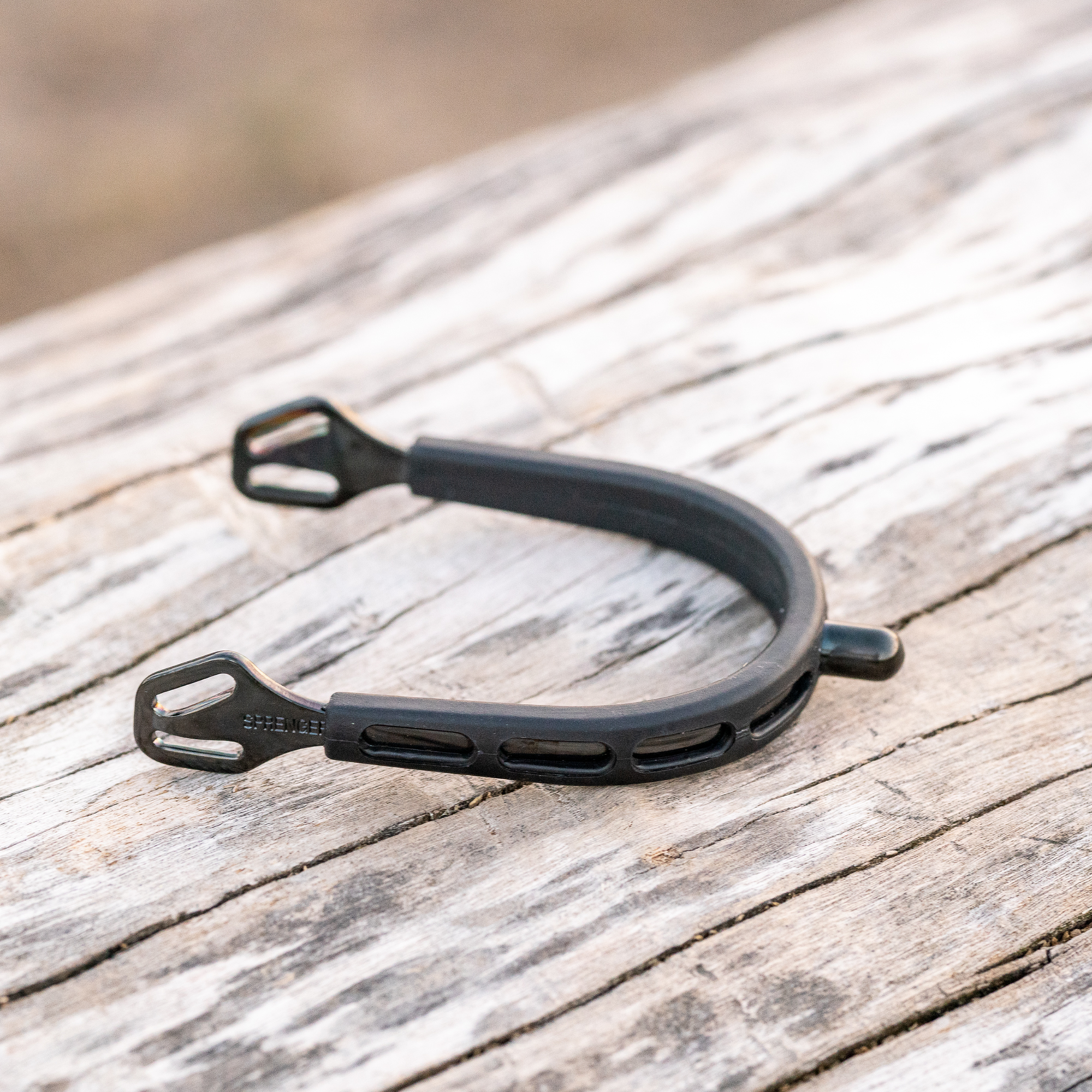 ULTRA fit EXTRA GRIP Sporen "Black Series" - Edelstahl rostfrei anthrazit, 15 mm abgerundet