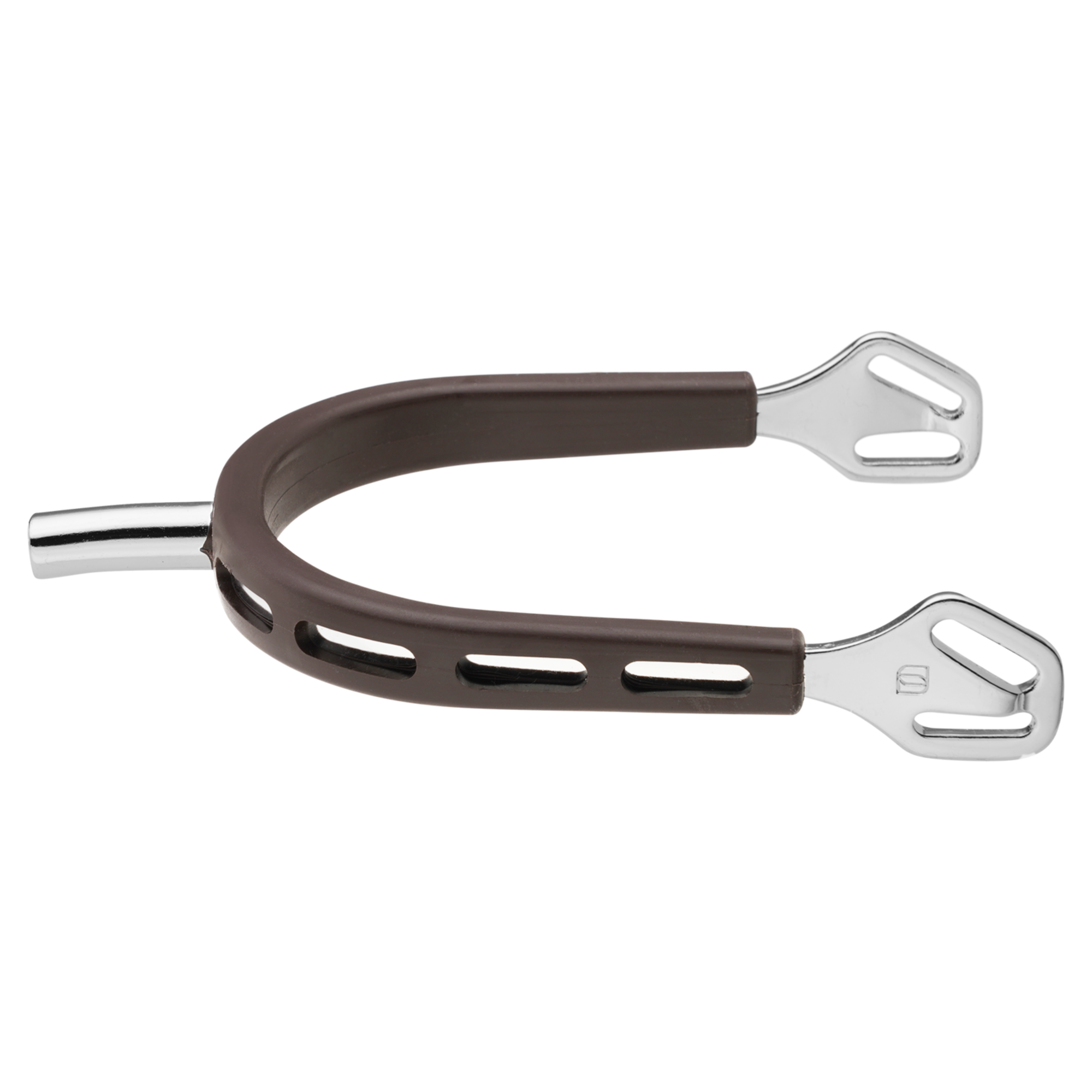 ULTRA fit BROWN GRIP Sporen - Edelstahl rostfrei, 25 mm flach