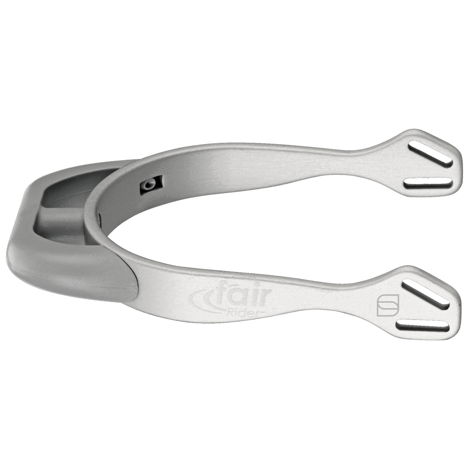 fairRider Sporen - Aluminium, Hals 20mm silber rund abgeflacht