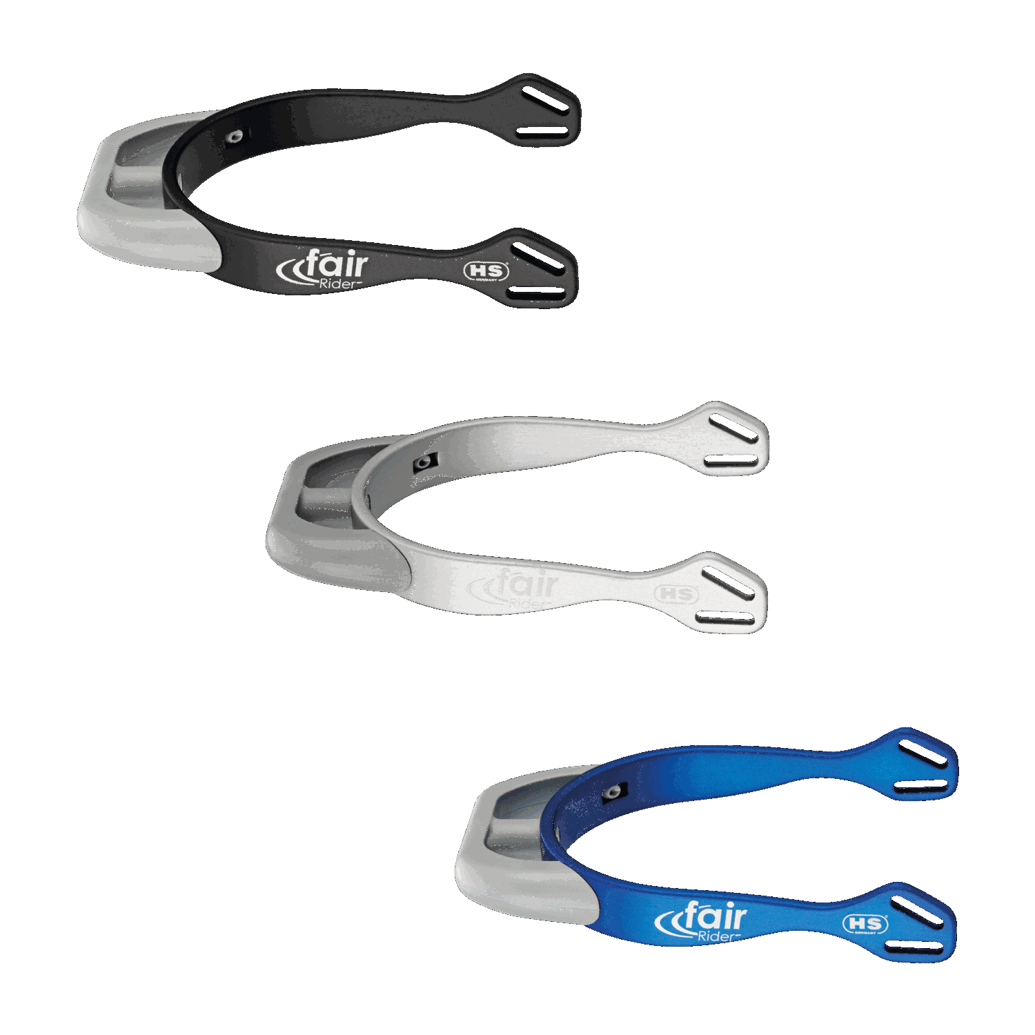 fairRider Sporen - Aluminium, Hals 20mm silber rund abgeflacht