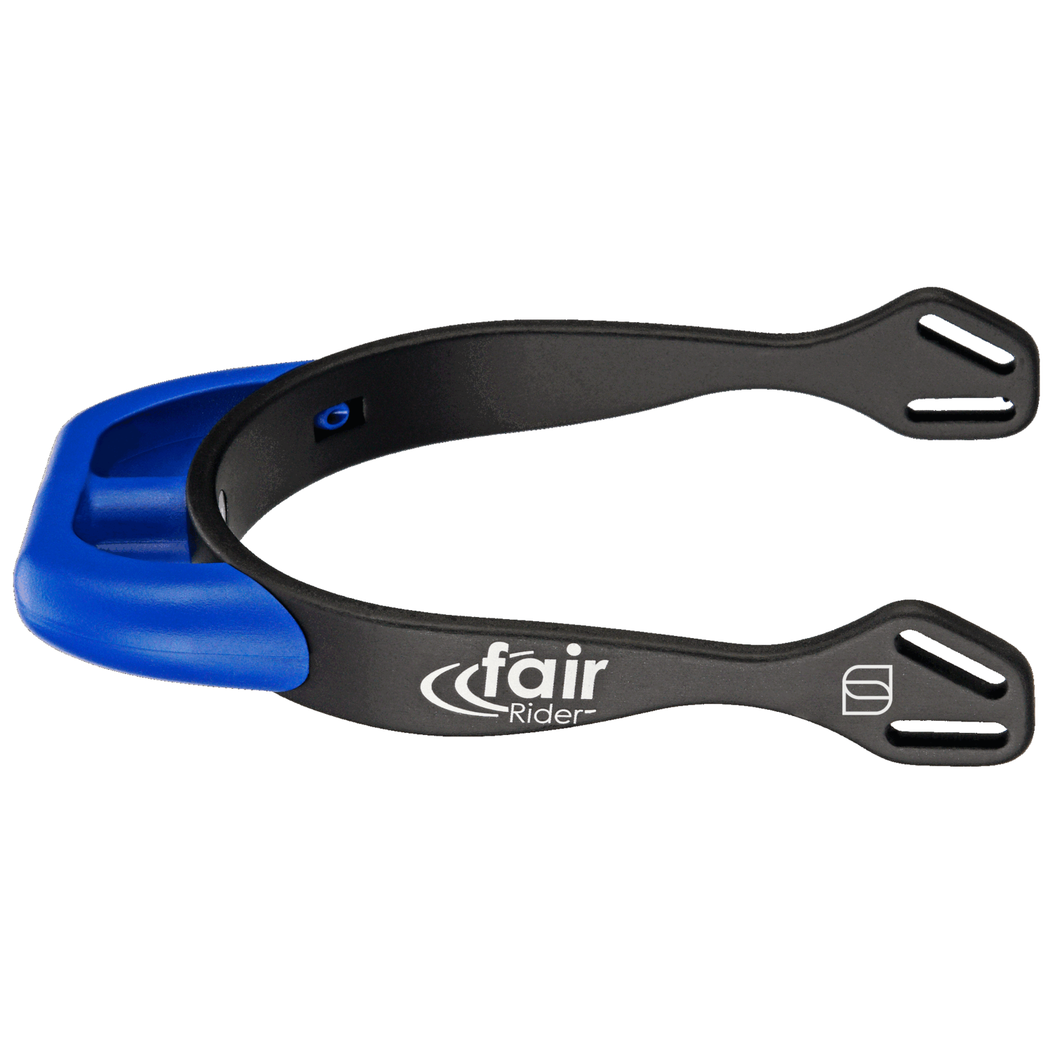 fairRider Sporen - Aluminium, Hals 20mm blau rund abgeflacht