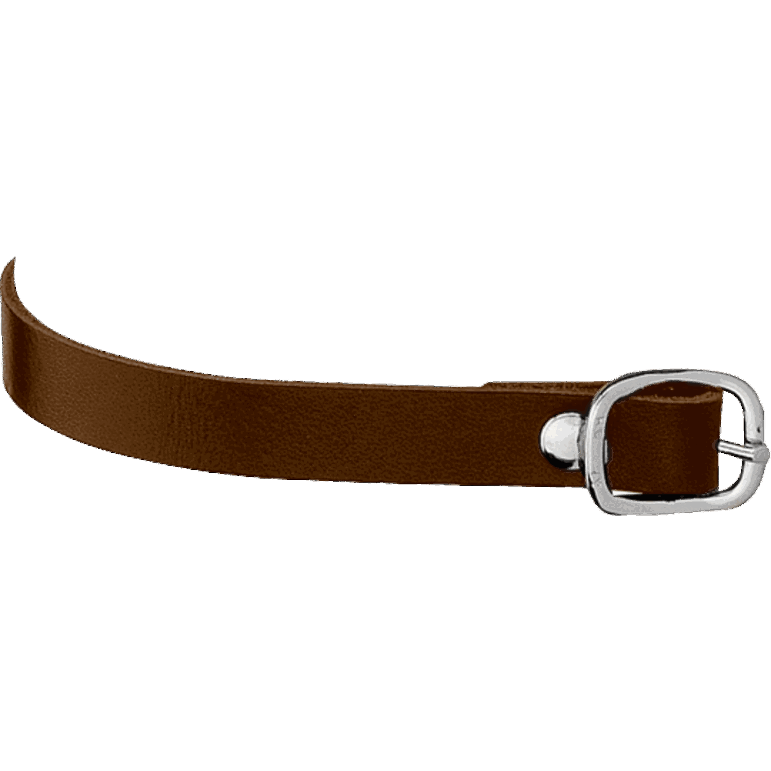 Sporenriemen - 45 cm, Leder braun, Schnalle silber