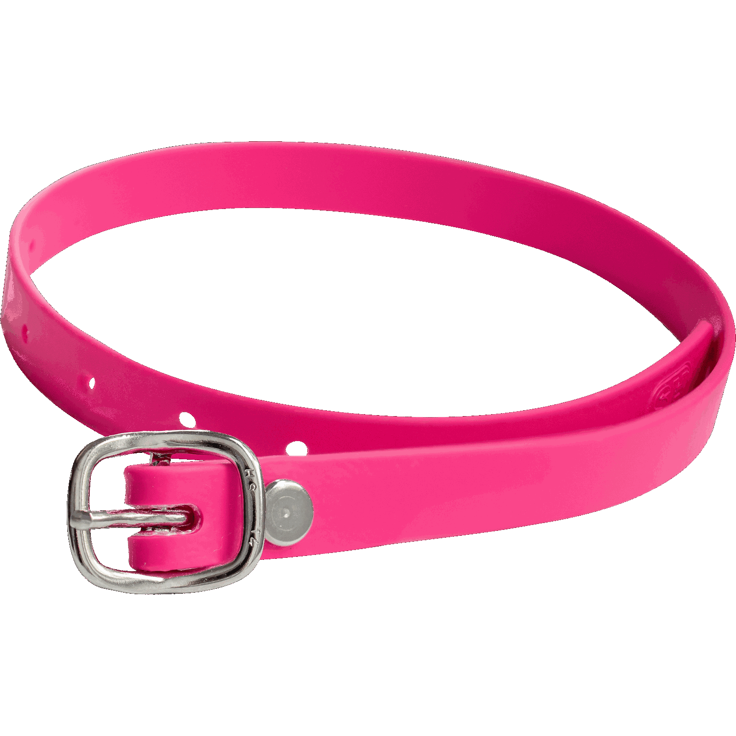Sporenriemen - 45 cm, BioThane® pink, Schnalle silber