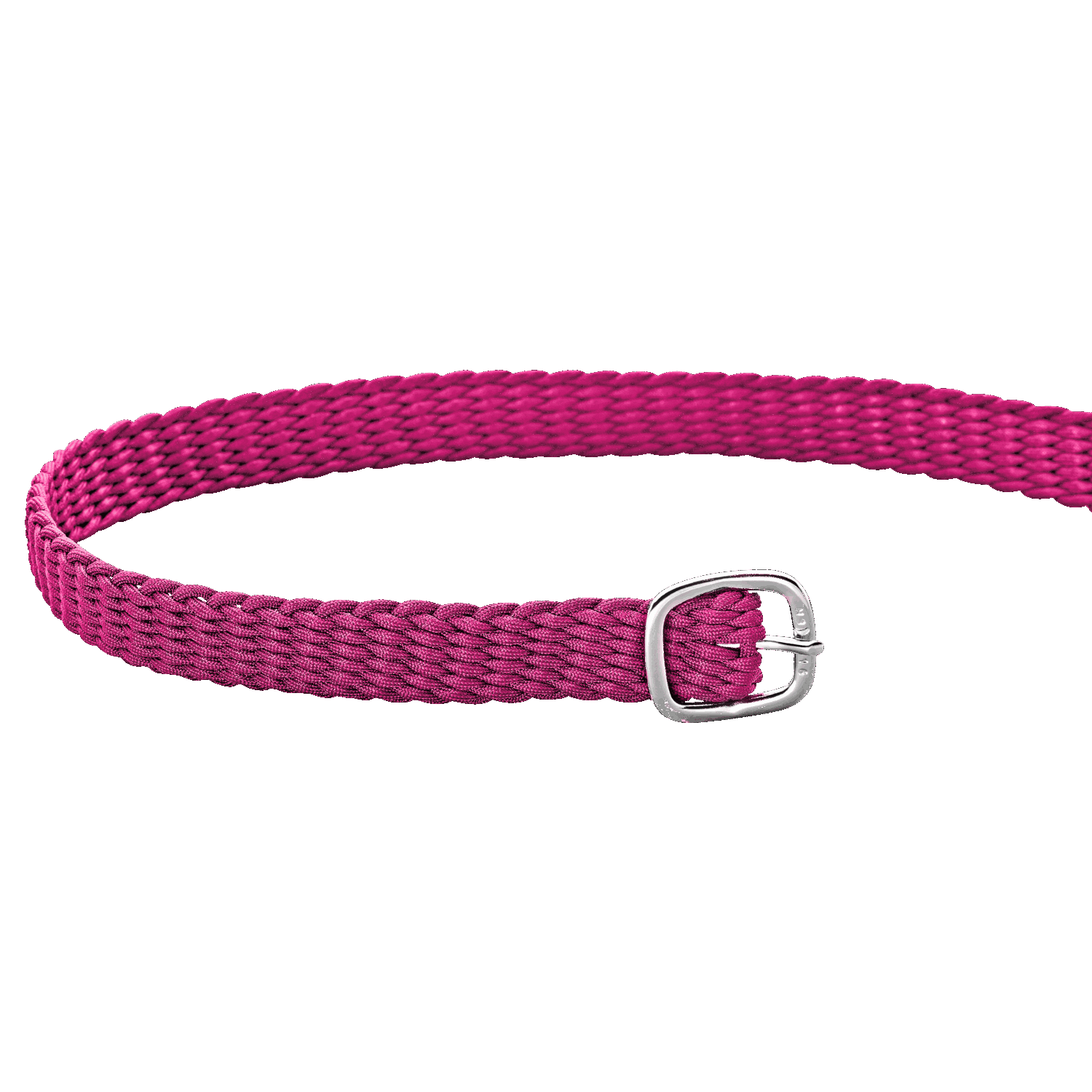 Sporenriemen - 45 cm, Perlon pink, Schnalle silber