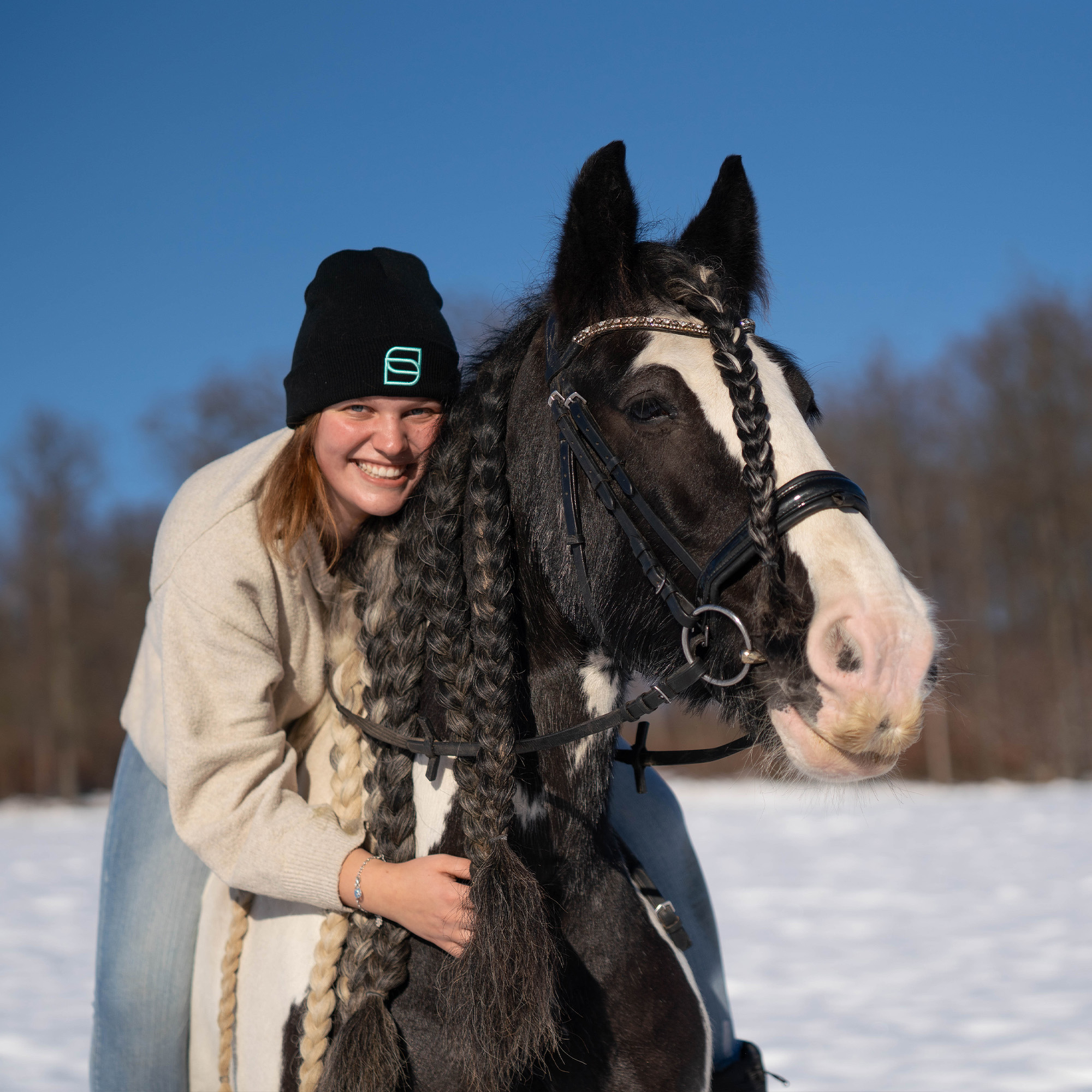 Beanie Reitsport schwarz