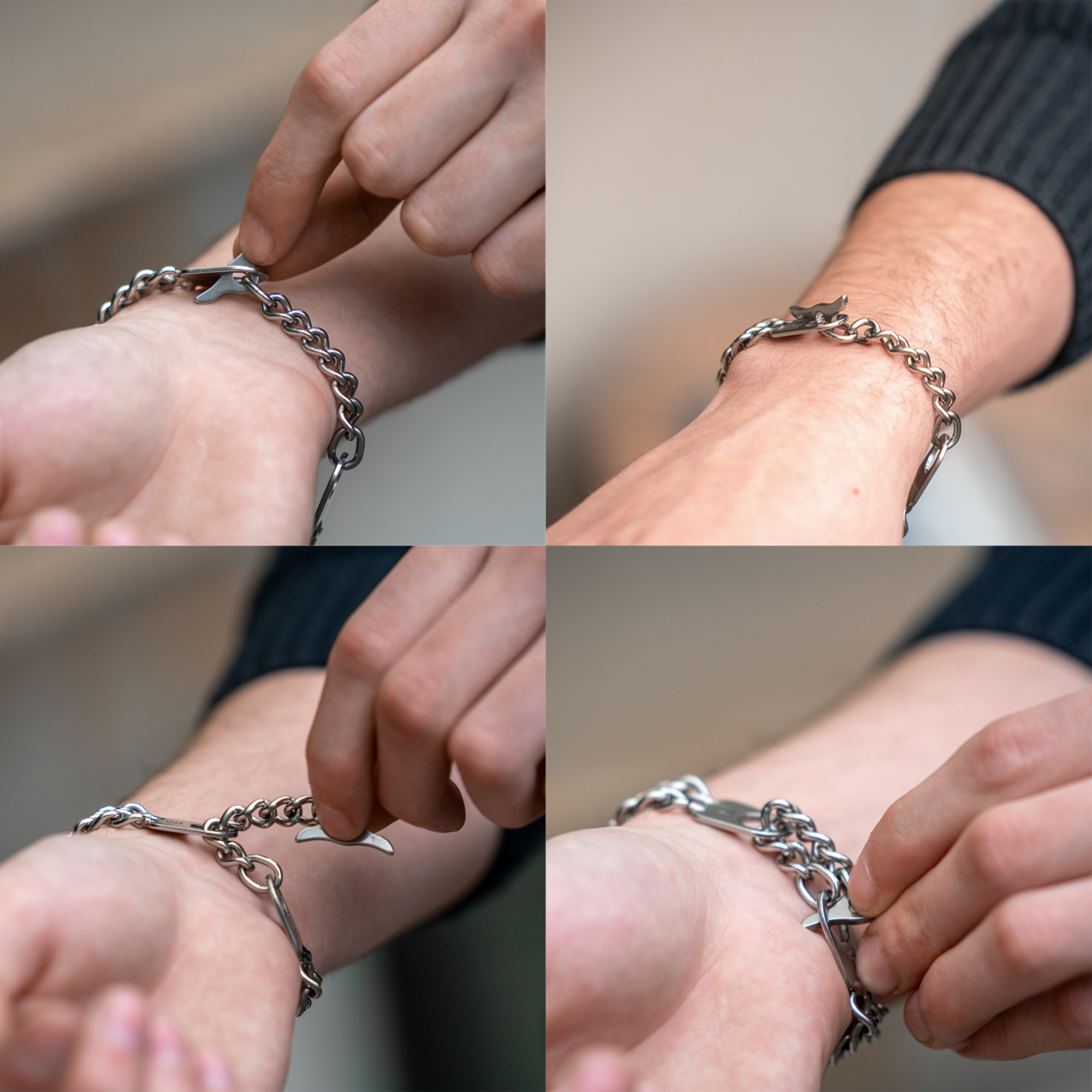 Damen Armband 2-reihig, Edelstahl gold (18 Karat Hartvergoldung)