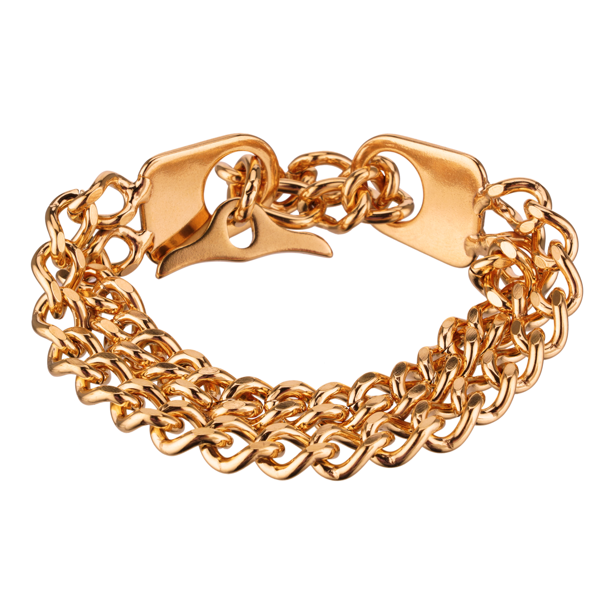 Armband 2-reihig, Edelstahl roségold (18 Karat Hartvergoldung)