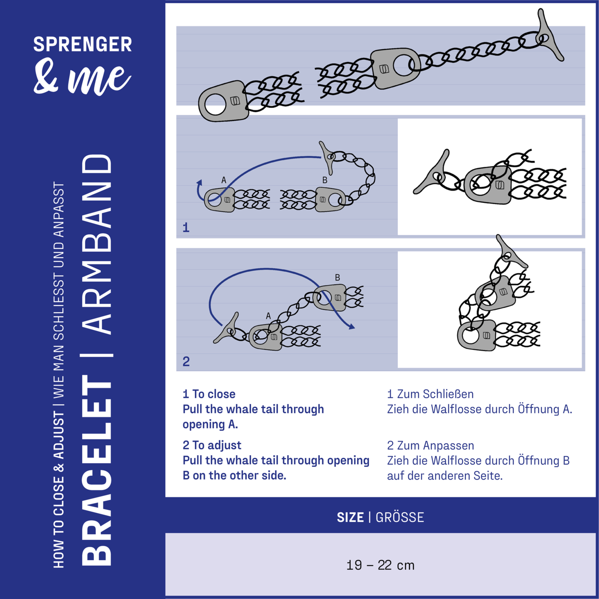 Damen Armband 2-reihig, Edelstahl