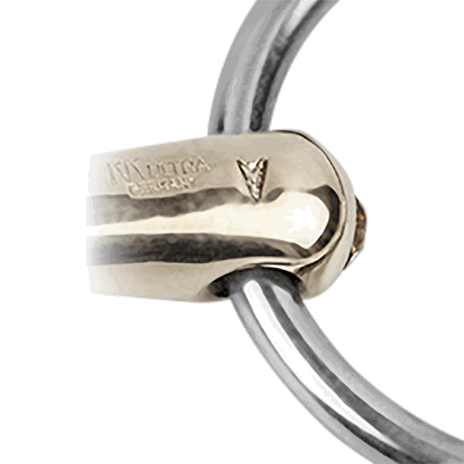 Dynamic RS Shine Bright Olivenkopfgebiss mit D-förmigem Ring 16 mm einfach gebrochen - Sensogan