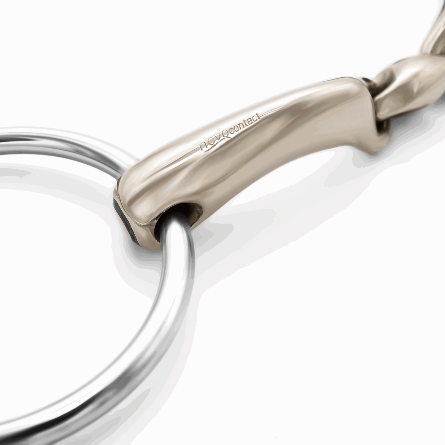 novocontact Olivenkopfgebiss mit D-förmigem Ring 16 mm doppelt gebrochen - Sensogan